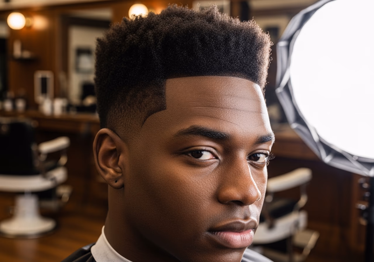 Haircuts for Black Men 2026 - Textured 4C Crop with Temple Volume