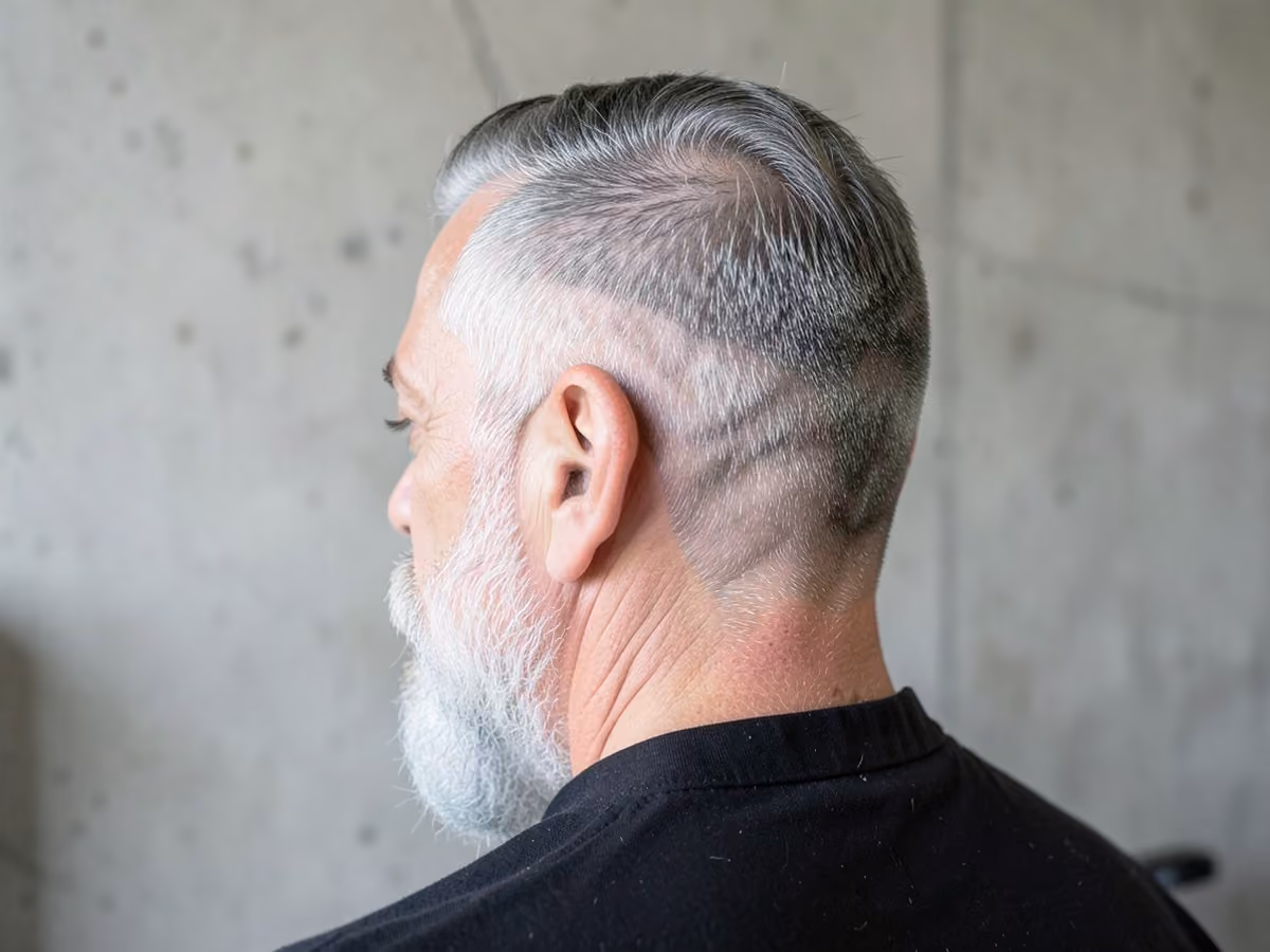 Man with a clipper cut for thinning top