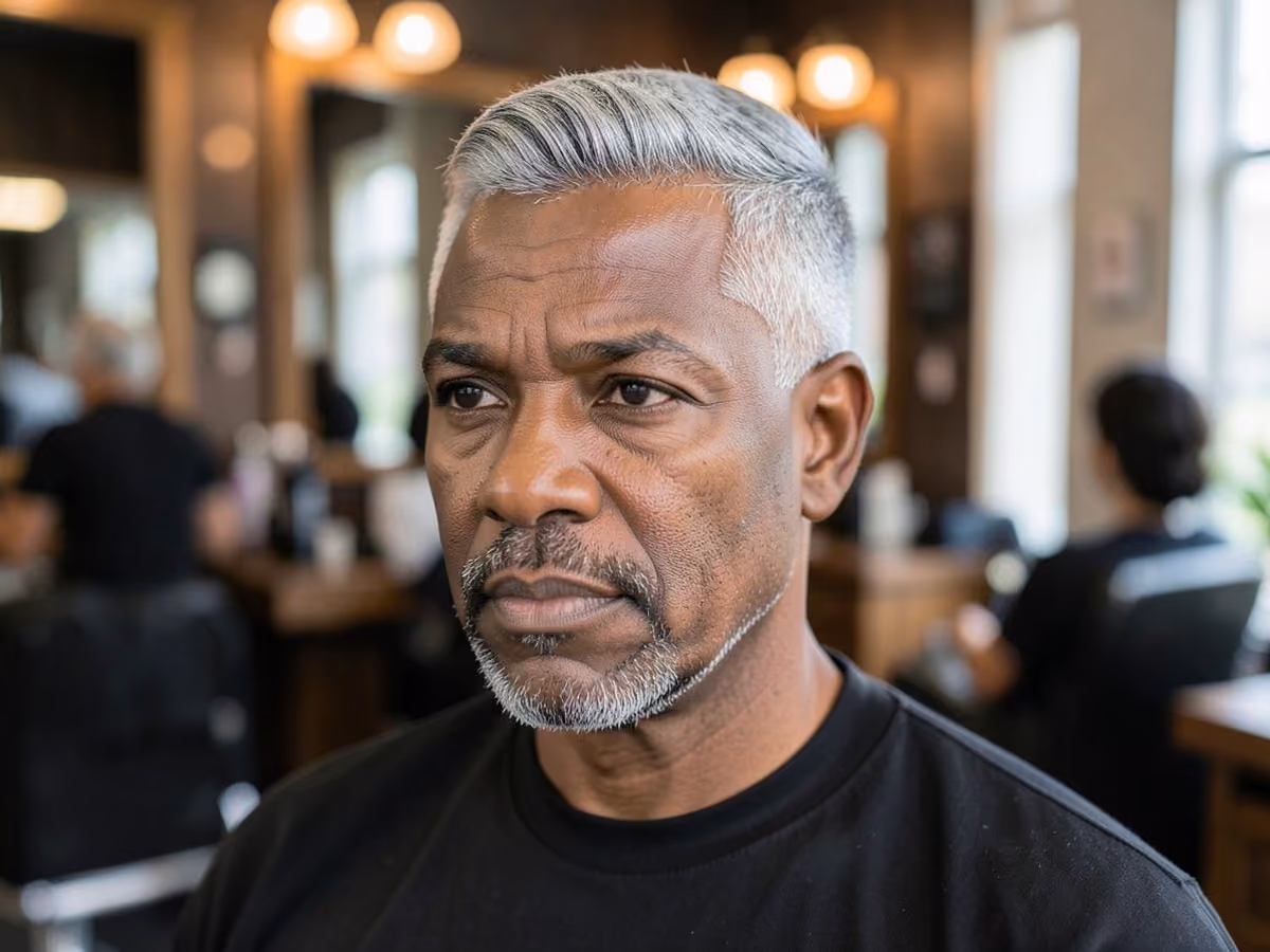 Man with a mature interview haircut