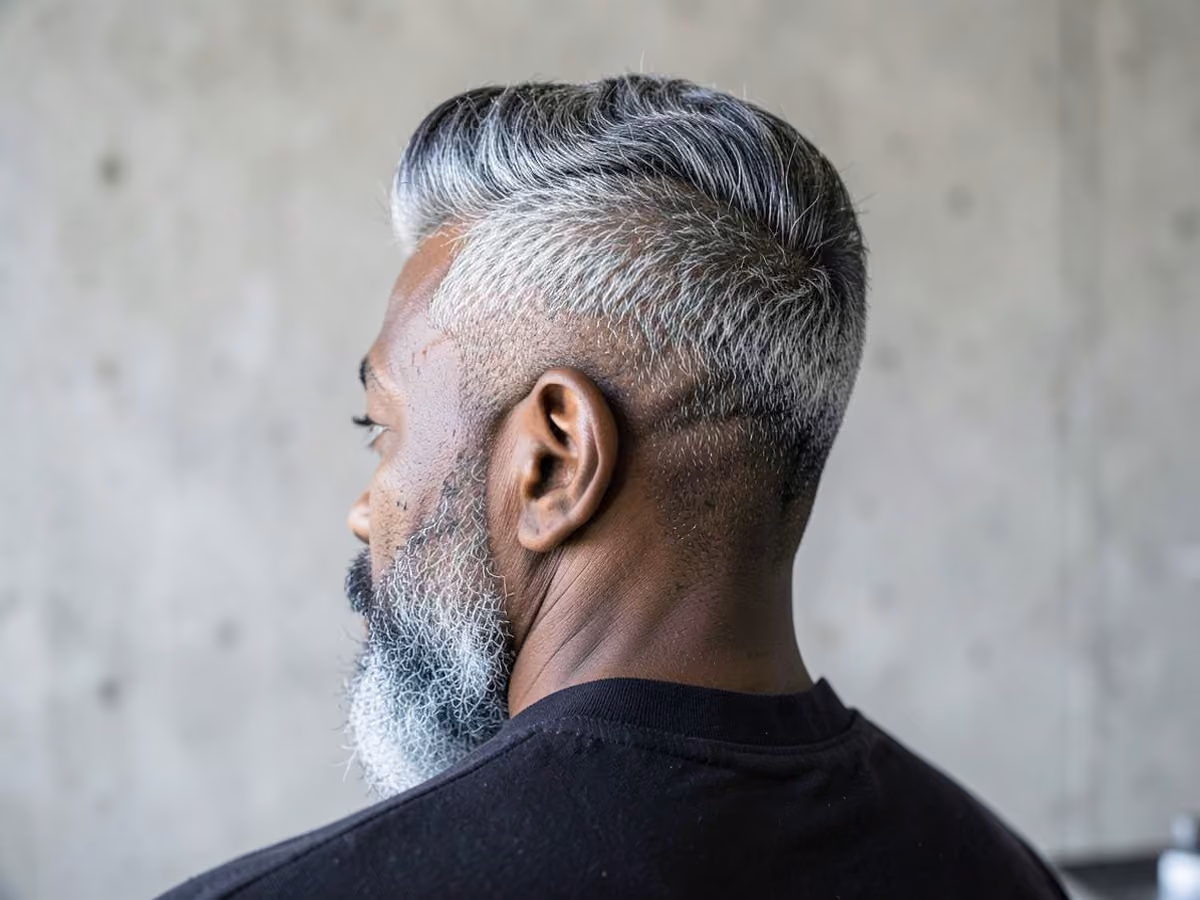 Man with a middle-aged quiff