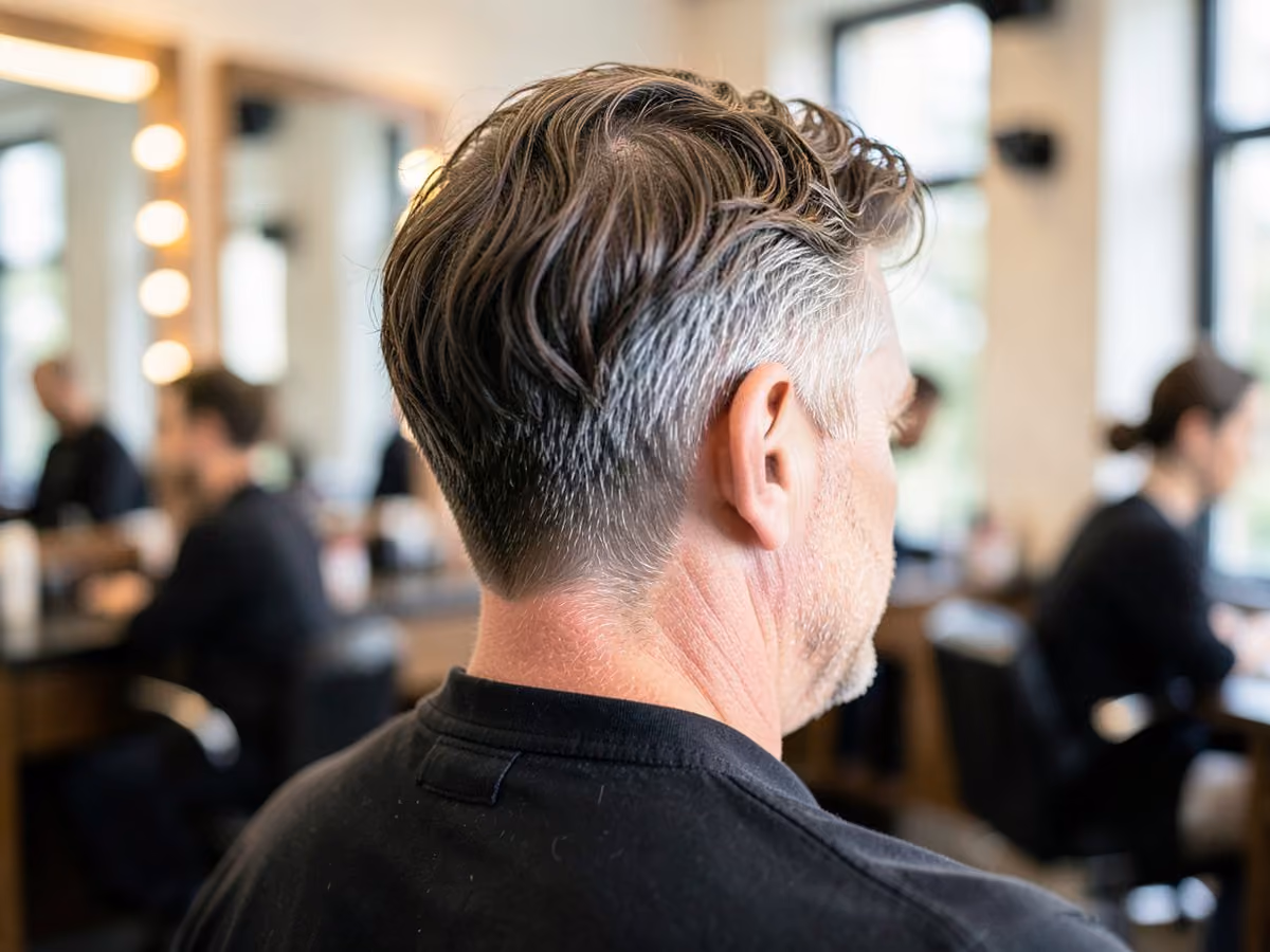 Man with a middle-aged wavy cut