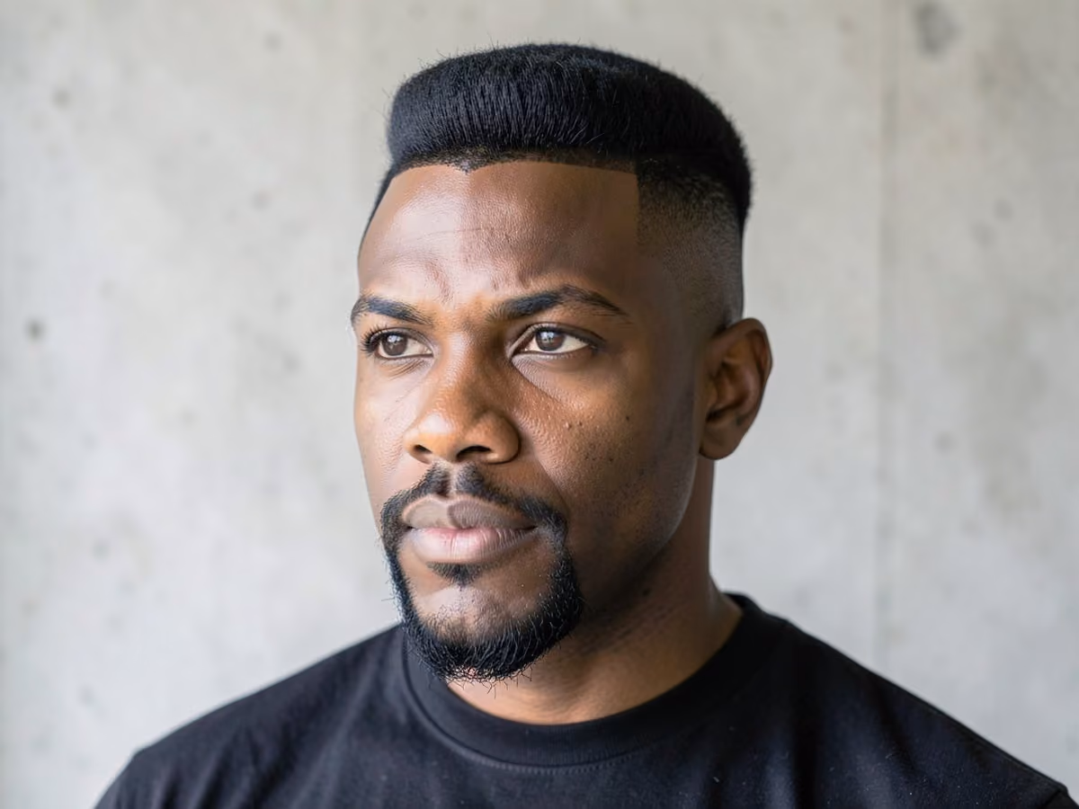 Man with a faux hawk with goatee