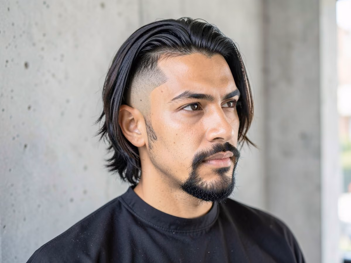Man with a mullet with goatee