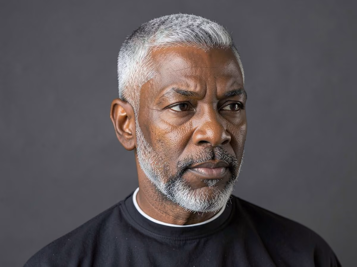 Man with a professional haircut with short beard