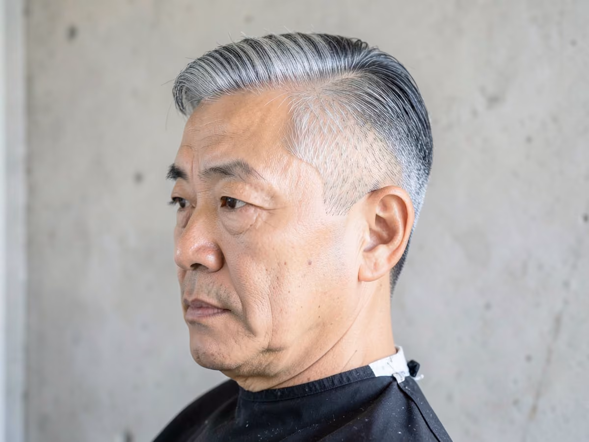 Man with a deep hard part