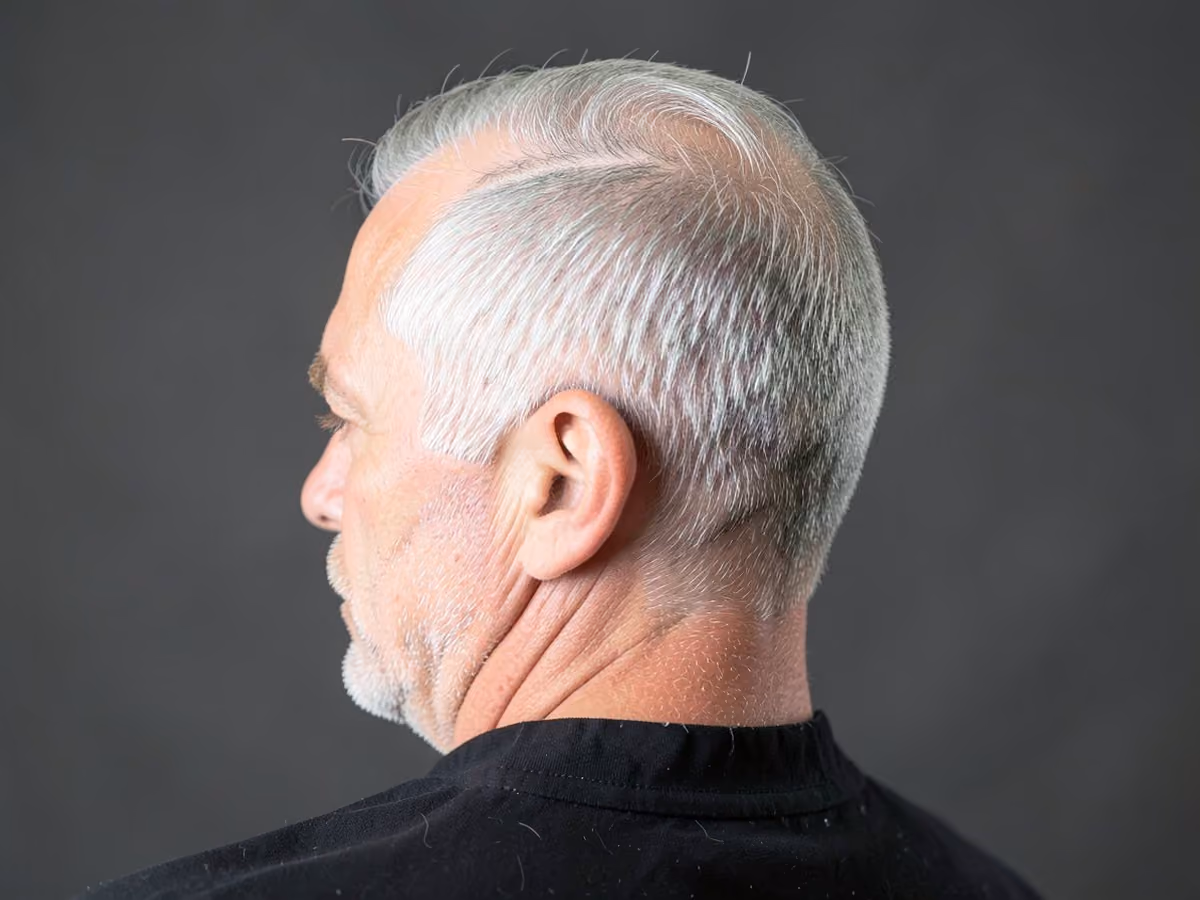 Man with a hard part for older men
