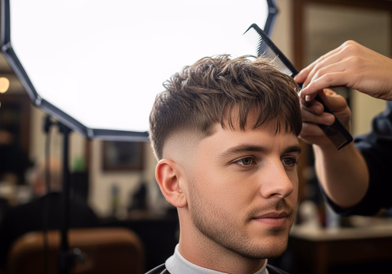 Disconnected Crop hairstyle for men 2026 — haircuts for heart-shaped faces variation, best for heart-shaped faces + thick hair, modern barbering by Master Stylist Jessica Hamilton