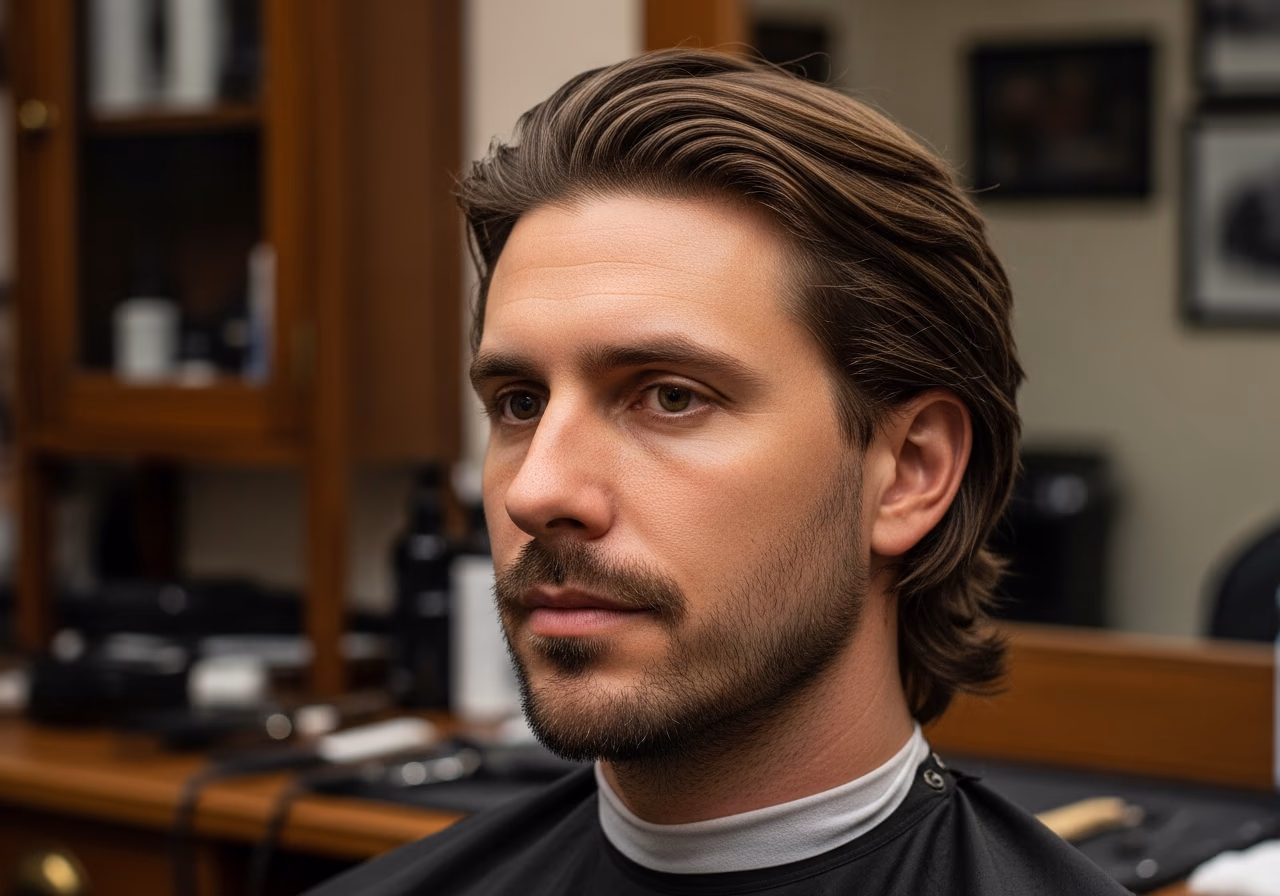 Layered Flow with Jaw Emphasis hairstyle for men 2026 — haircuts for heart-shaped faces variation, best for heart-shaped faces + wavy or thick hair, modern barbering by Master Stylist Jessica Hamilton
