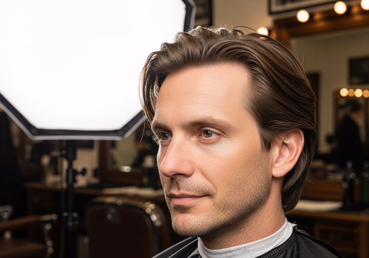 Versatile Layered Cut hairstyle for men 2026 — haircuts for heart-shaped faces variation, best for heart-shaped faces + all hair types, modern barbering by Master Stylist Jessica Hamilton