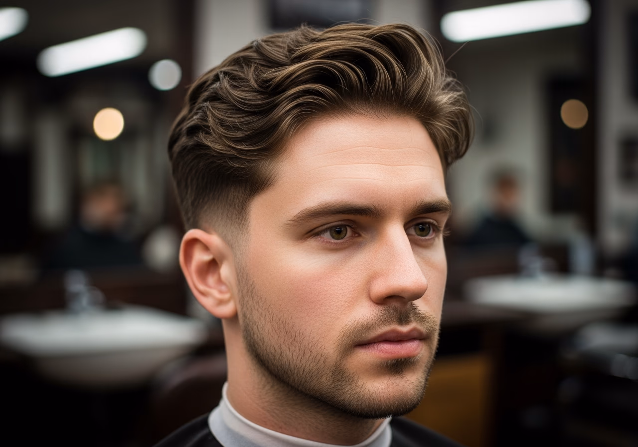Wavy Mop with Lower Texture hairstyle for men 2026 — haircuts for heart-shaped faces variation, best for heart-shaped faces + wavy hair, modern barbering by Master Stylist Jessica Hamilton