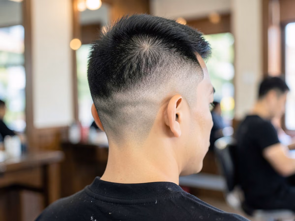 Man with a high burst skin fade