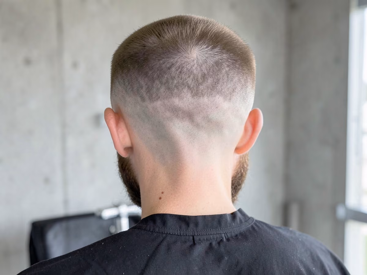 Man with a high drop skin fade