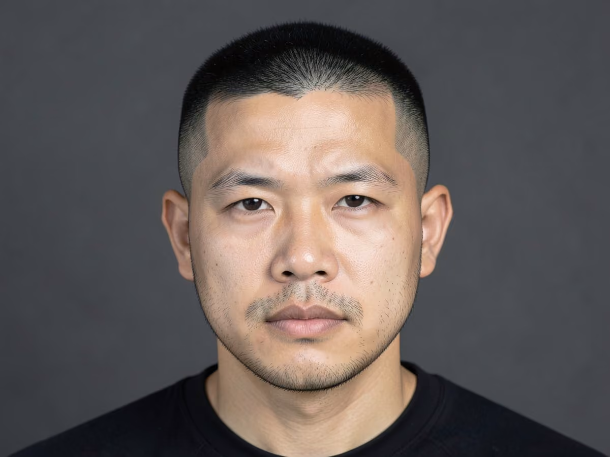 Man with a high fade crew cut
