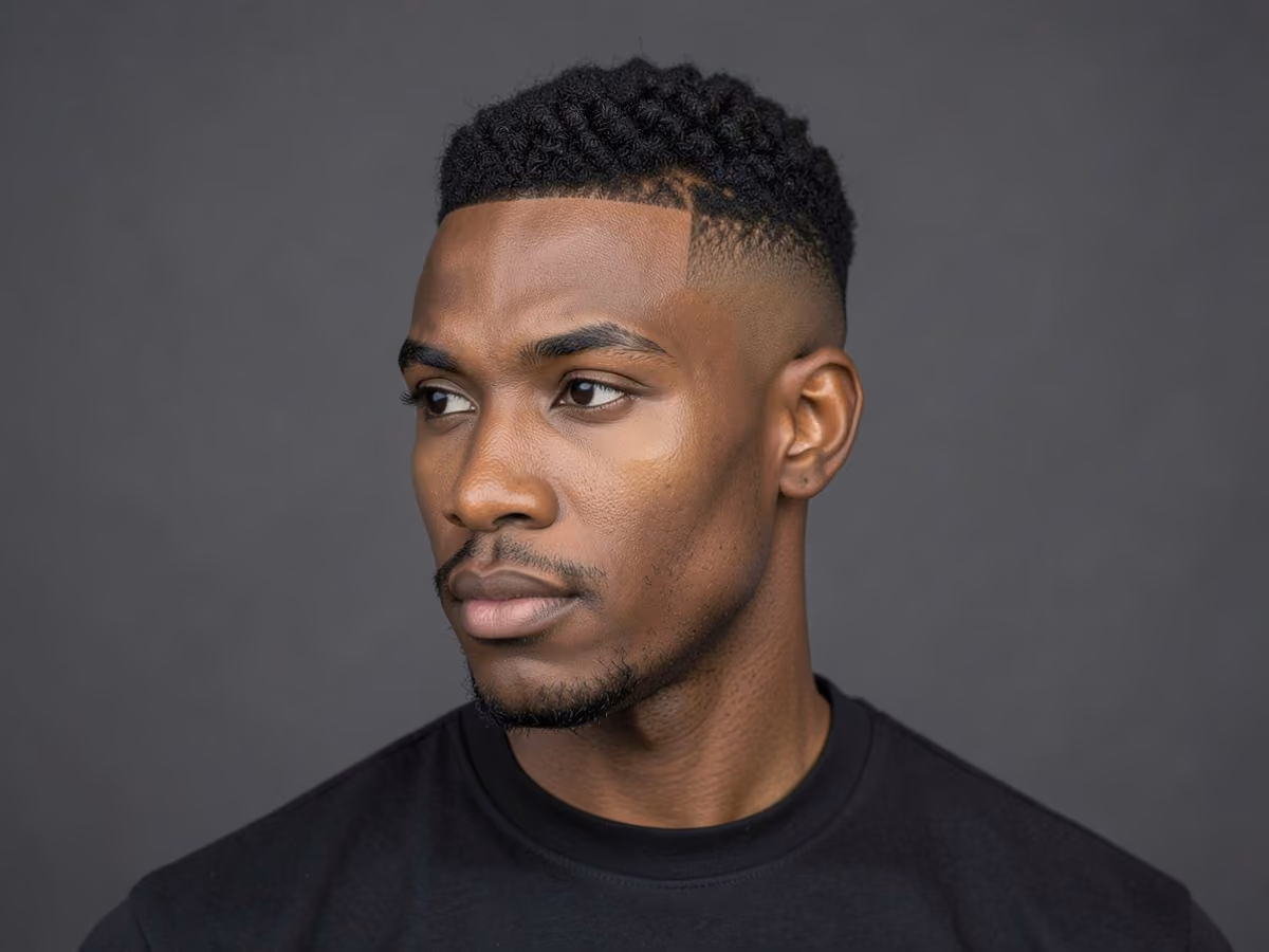 Man with a high fade for black men