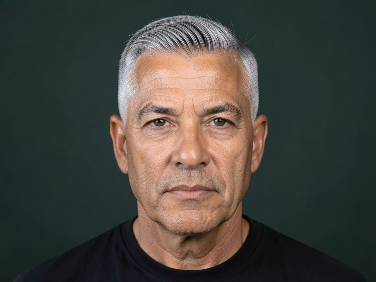 Man with a high fade for older men