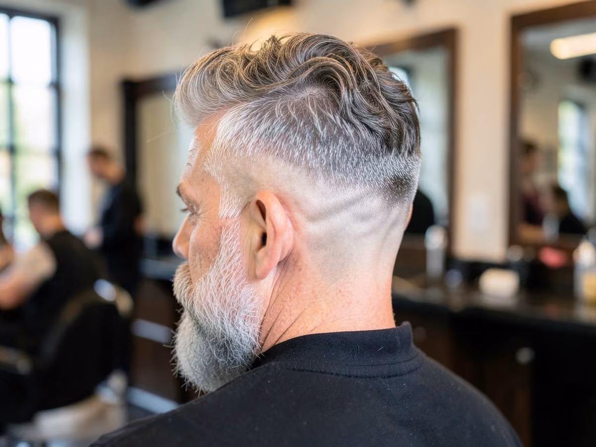 Man with a high fade for wavy hair