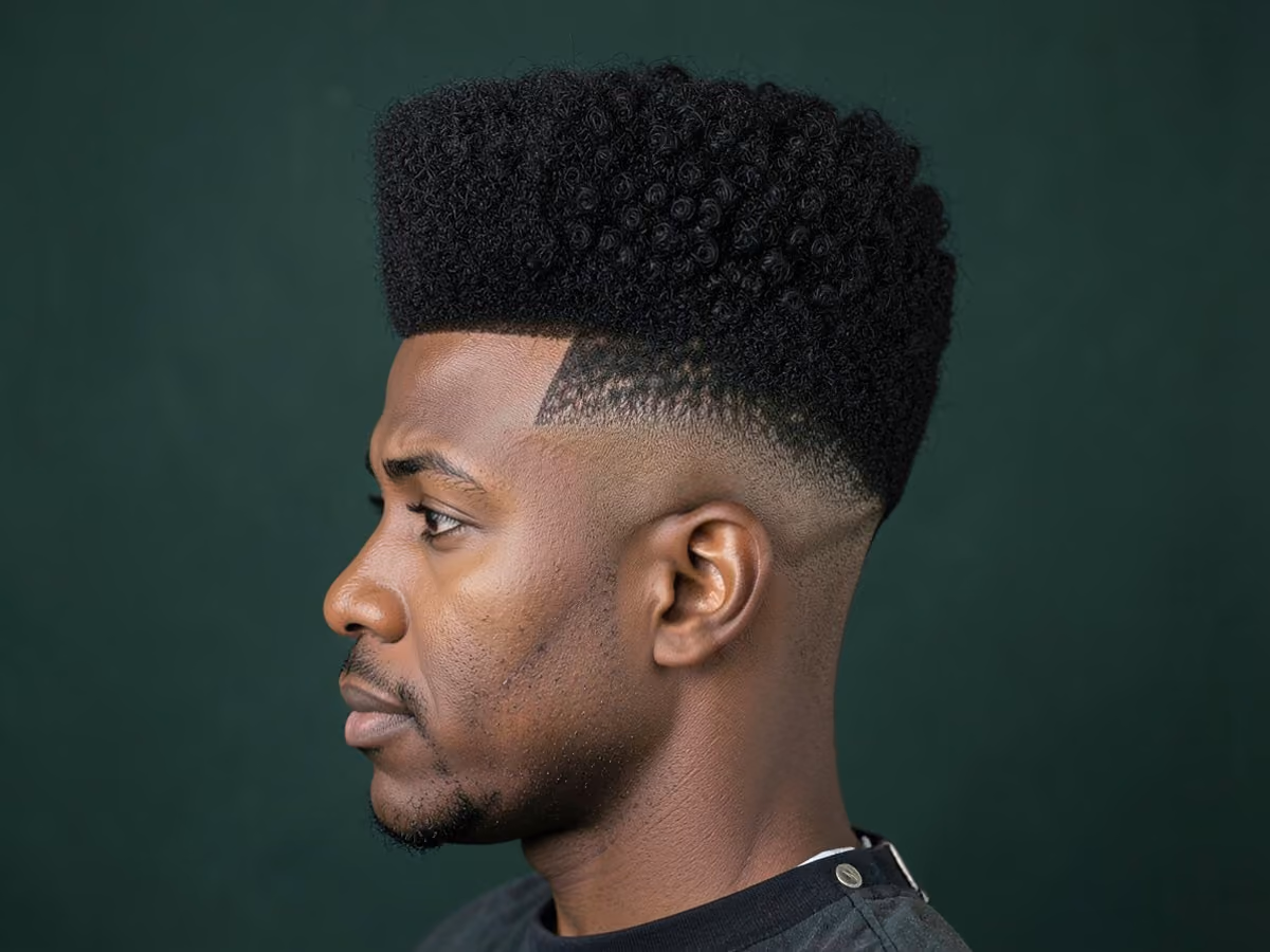 Man with a high fade high top