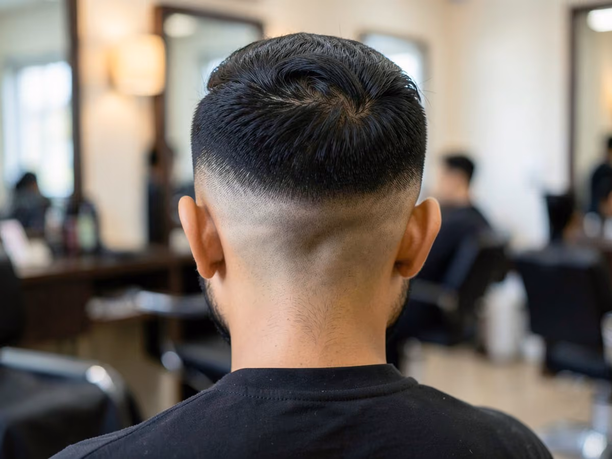 Man with a high shadow fade