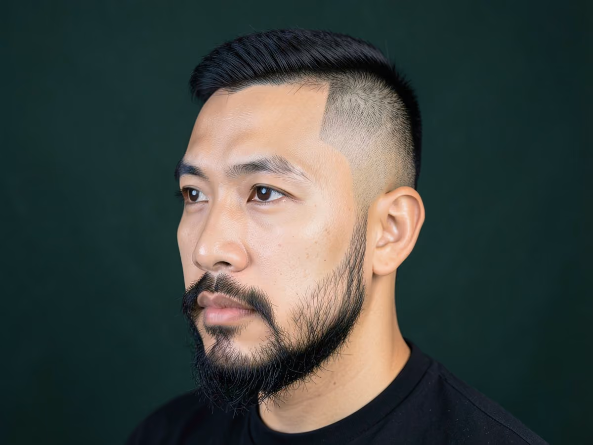 Man with a high skin fade