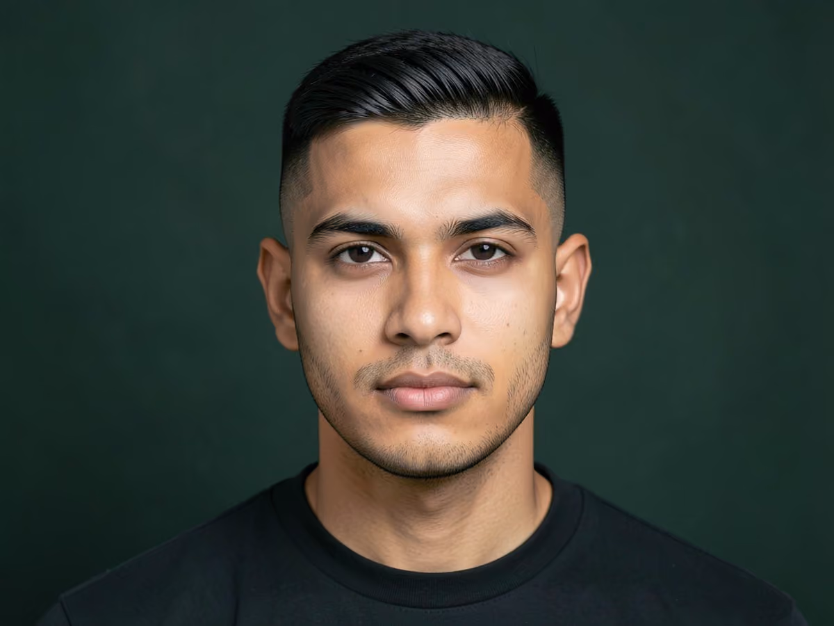 Man with a military high fade