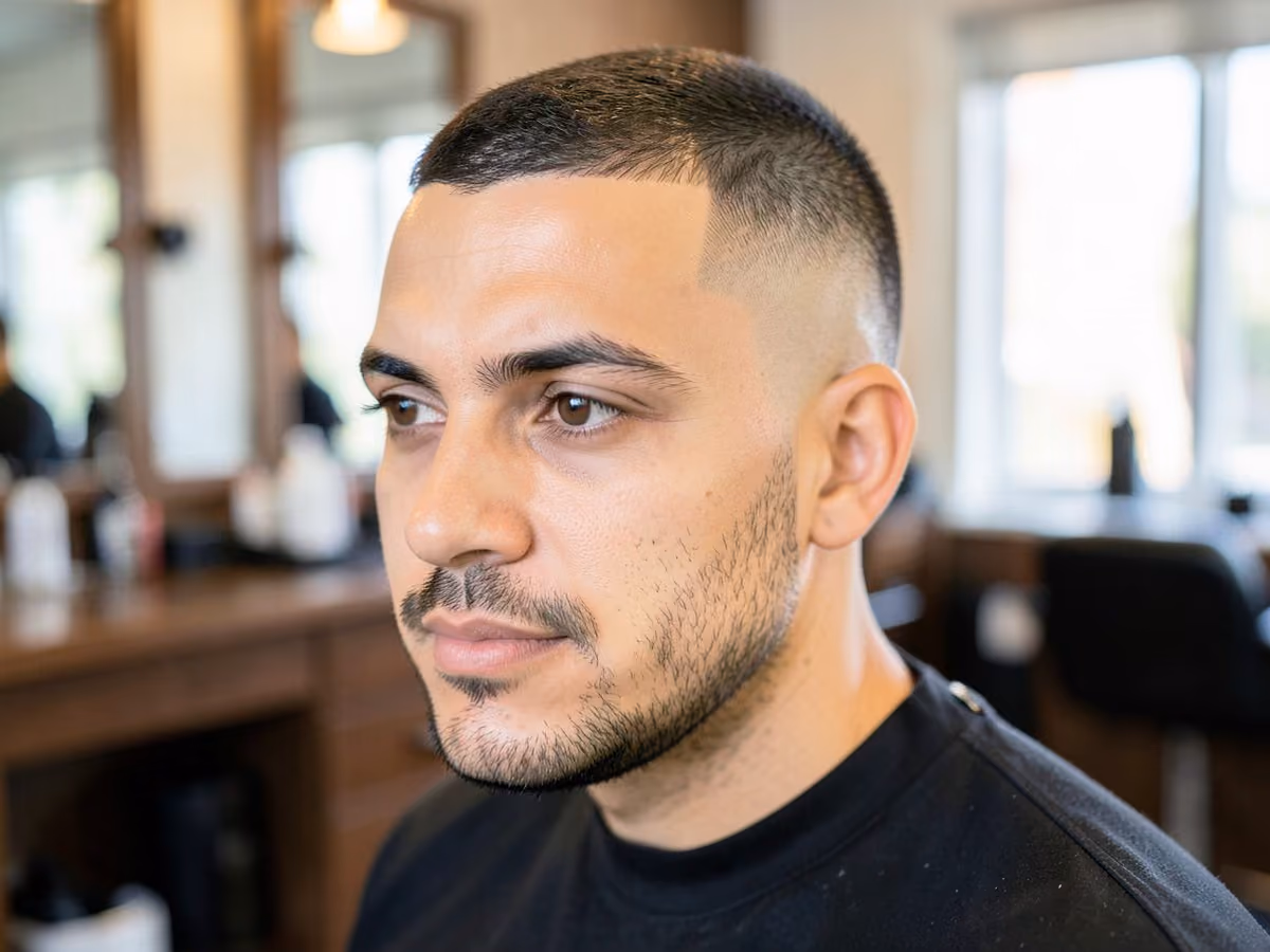 Man with a summer high fade