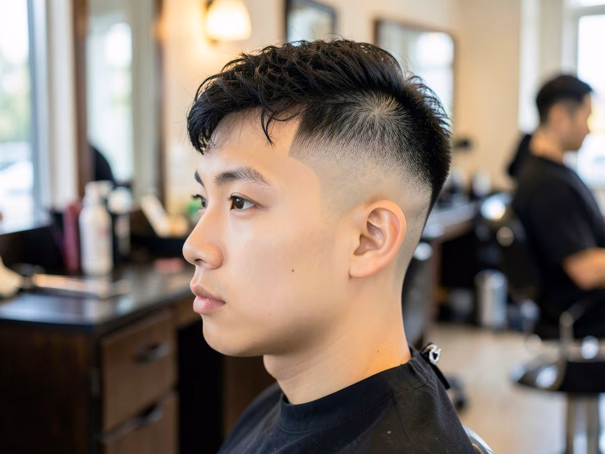 Man with a teen high fade