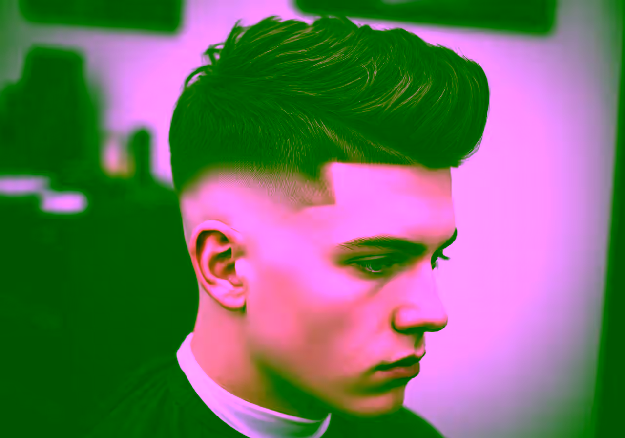 High Taper Fade Disconnected hairstyle for men 2026 — high taper fade variation, best for edgy styles + thick hair, modern barbering by Master Stylist Jessica Hamilton
