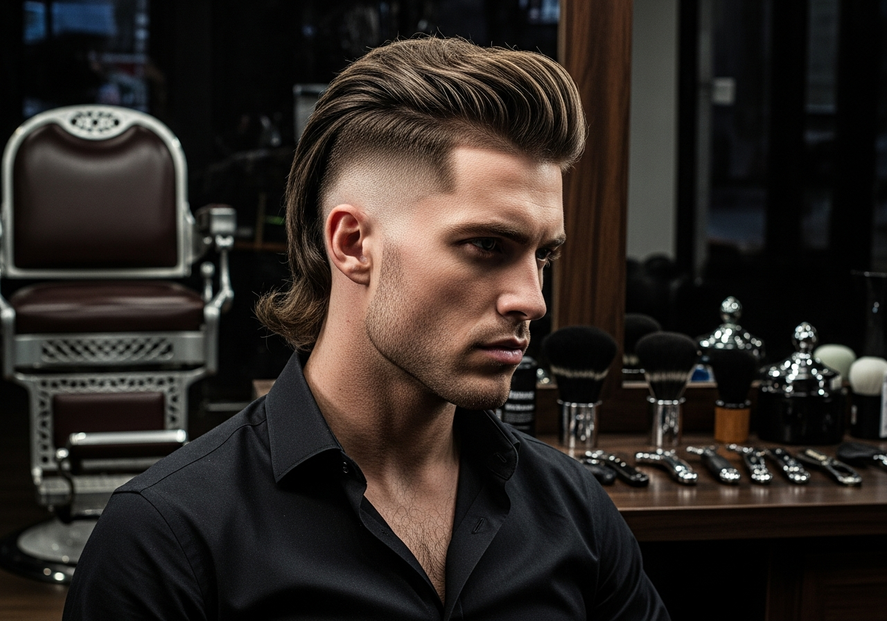 High Taper Fade Mullet 2026 - Retro Modern High Taper with Longer Back Flow