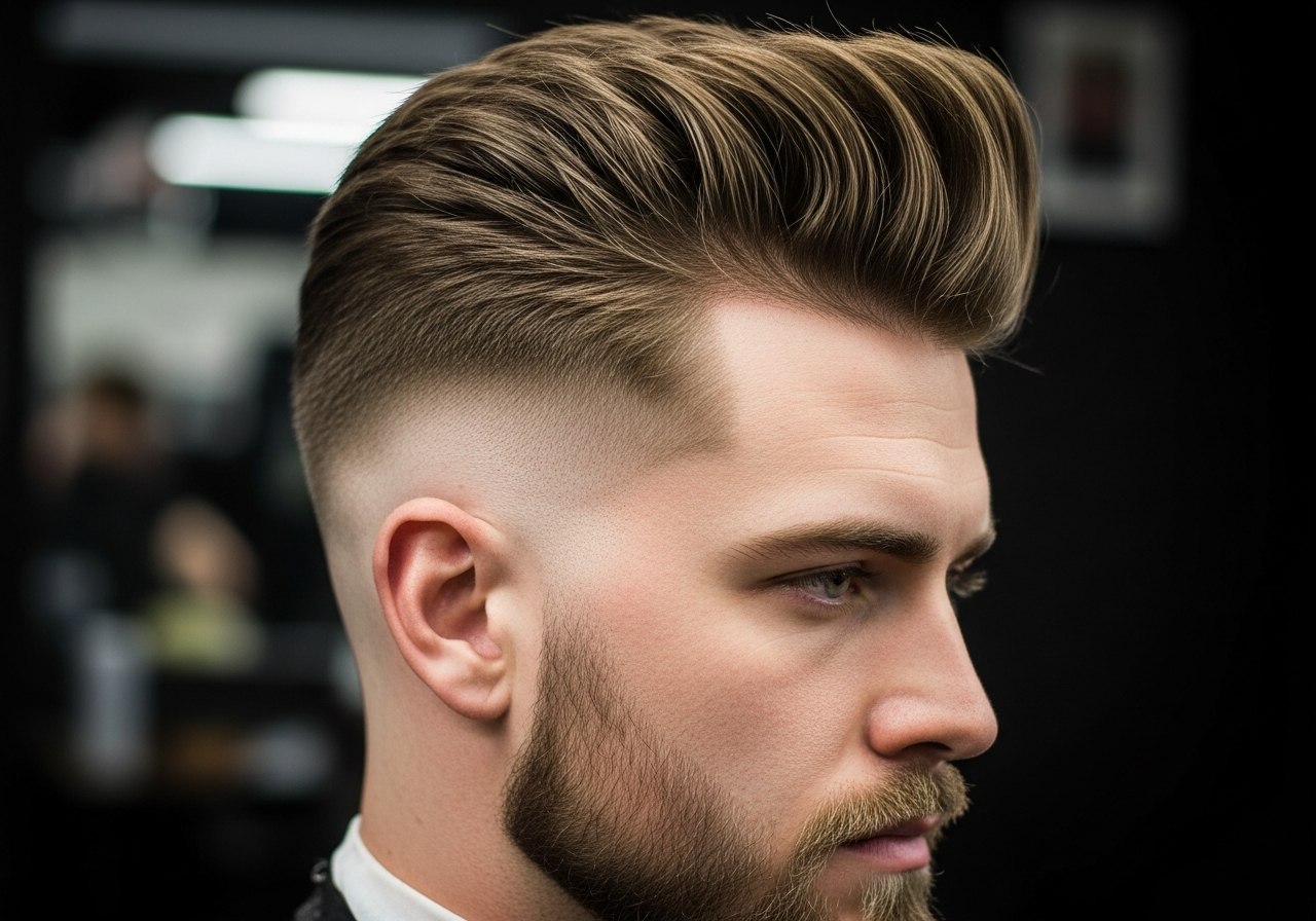 High Taper Fade Quiff 2026 - Upward Volume High Taper Hairstyle