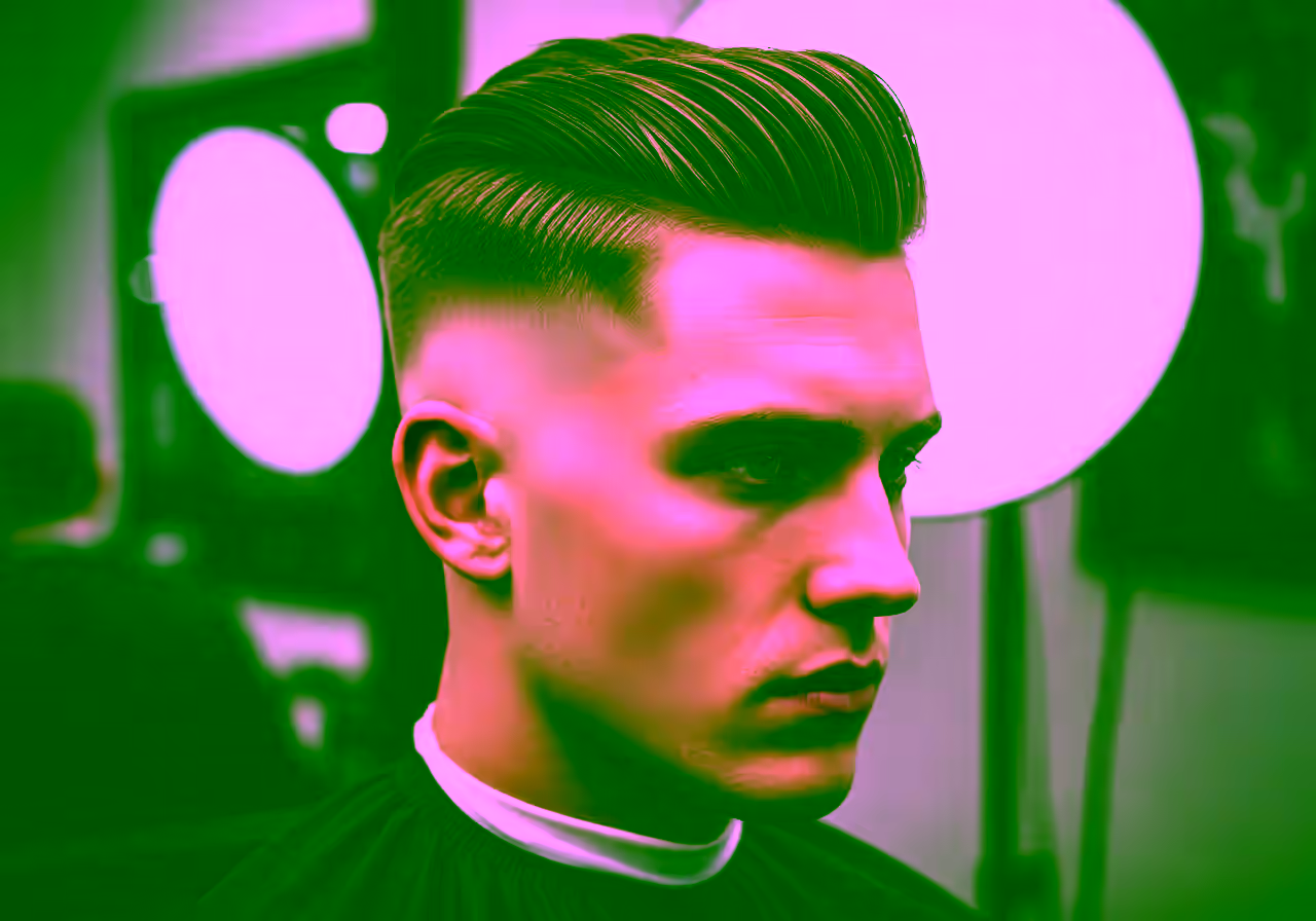High Taper Fade Side Part hairstyle for men 2026 — high taper fade variation, best for oval, heart faces + straight/wavy hair, modern barbering by Master Stylist Jessica Hamilton