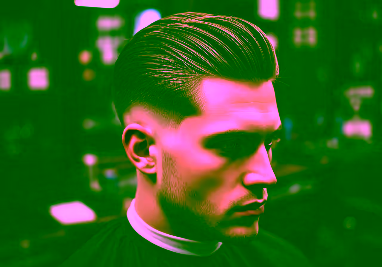 High Taper Fade Slick Back hairstyle for men 2026 — high taper fade variation, best for heart, oval faces + straight hair, modern barbering by Master Stylist Jessica Hamilton