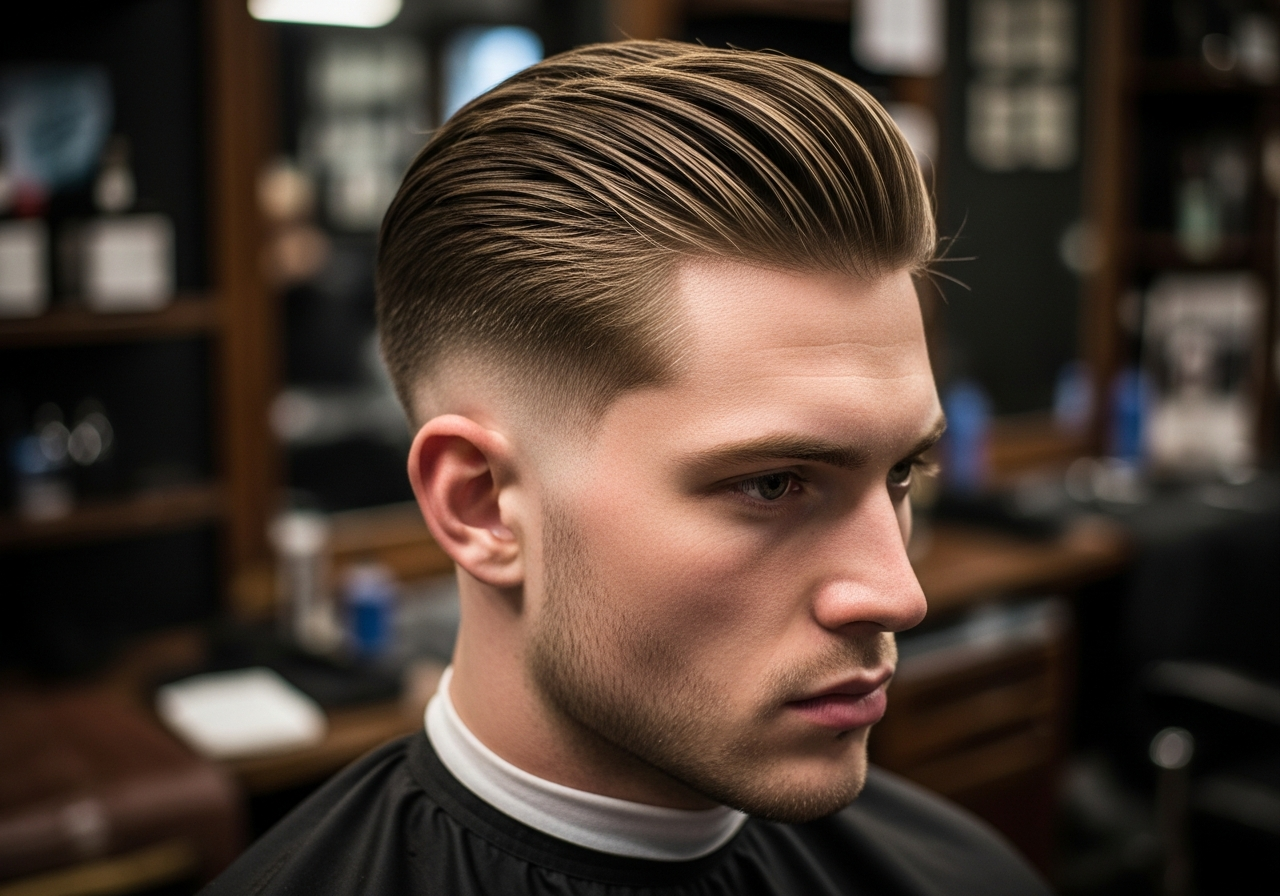 High Taper Fade Slick Back 2026 - Polished Brushed Back High Taper Hairstyle