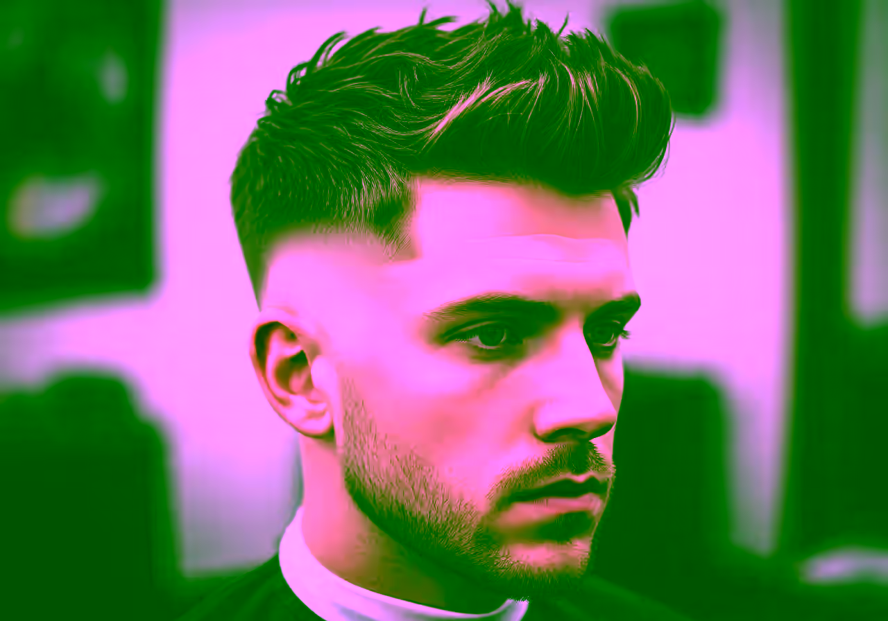 High Taper Fade Textured Crop hairstyle for men 2026 — high taper fade variation, best for square, diamond faces + wavy/thick hair, modern barbering by Master Stylist Jessica Hamilton