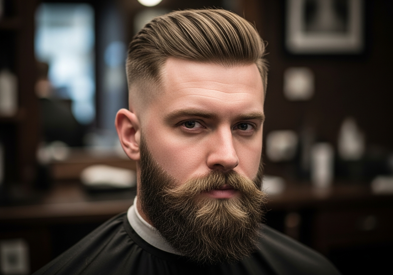 High Taper Fade with Beard 2026 - Seamless Beard Blend High Contrast Taper