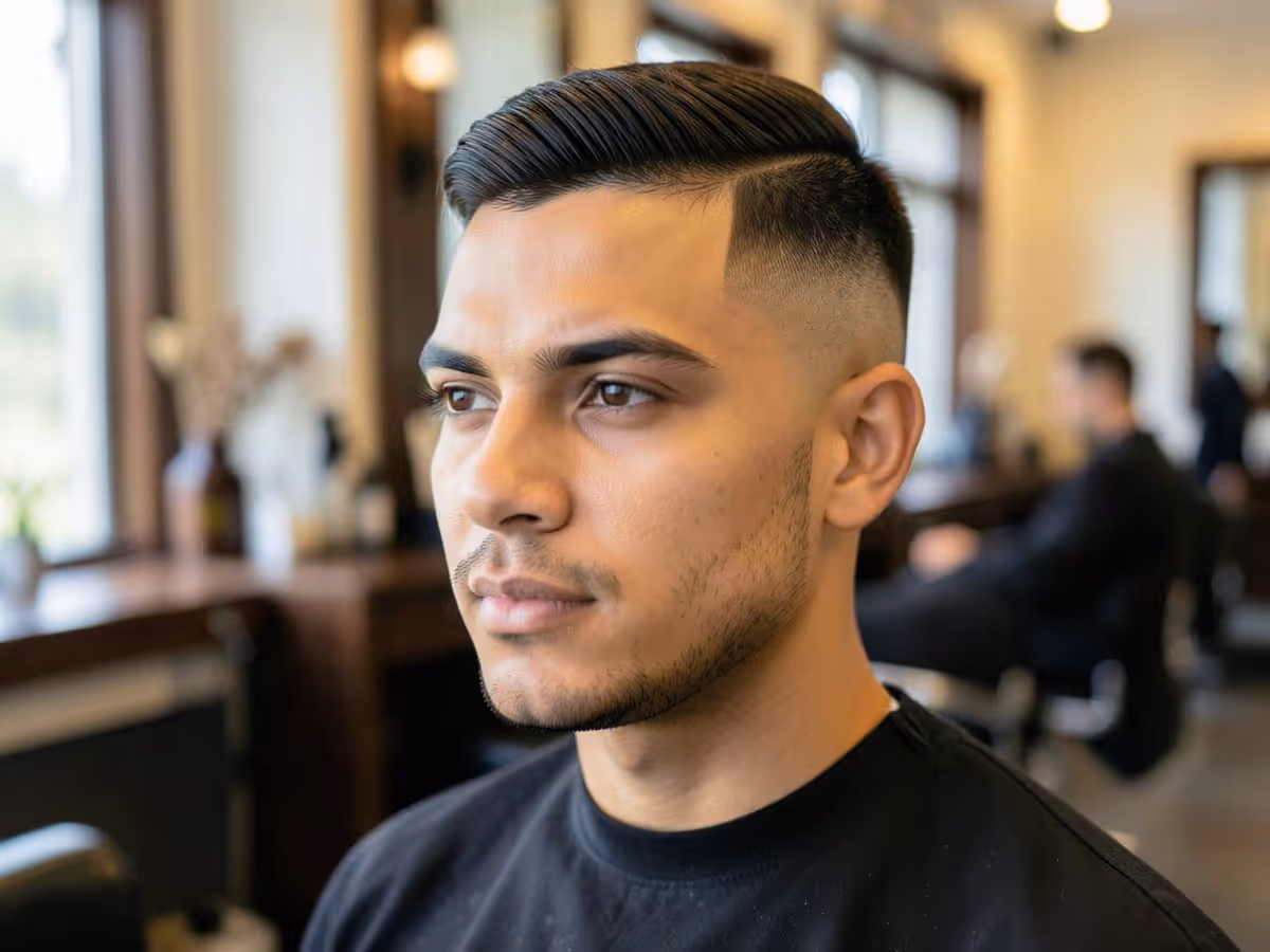 Man with a classic high taper fade