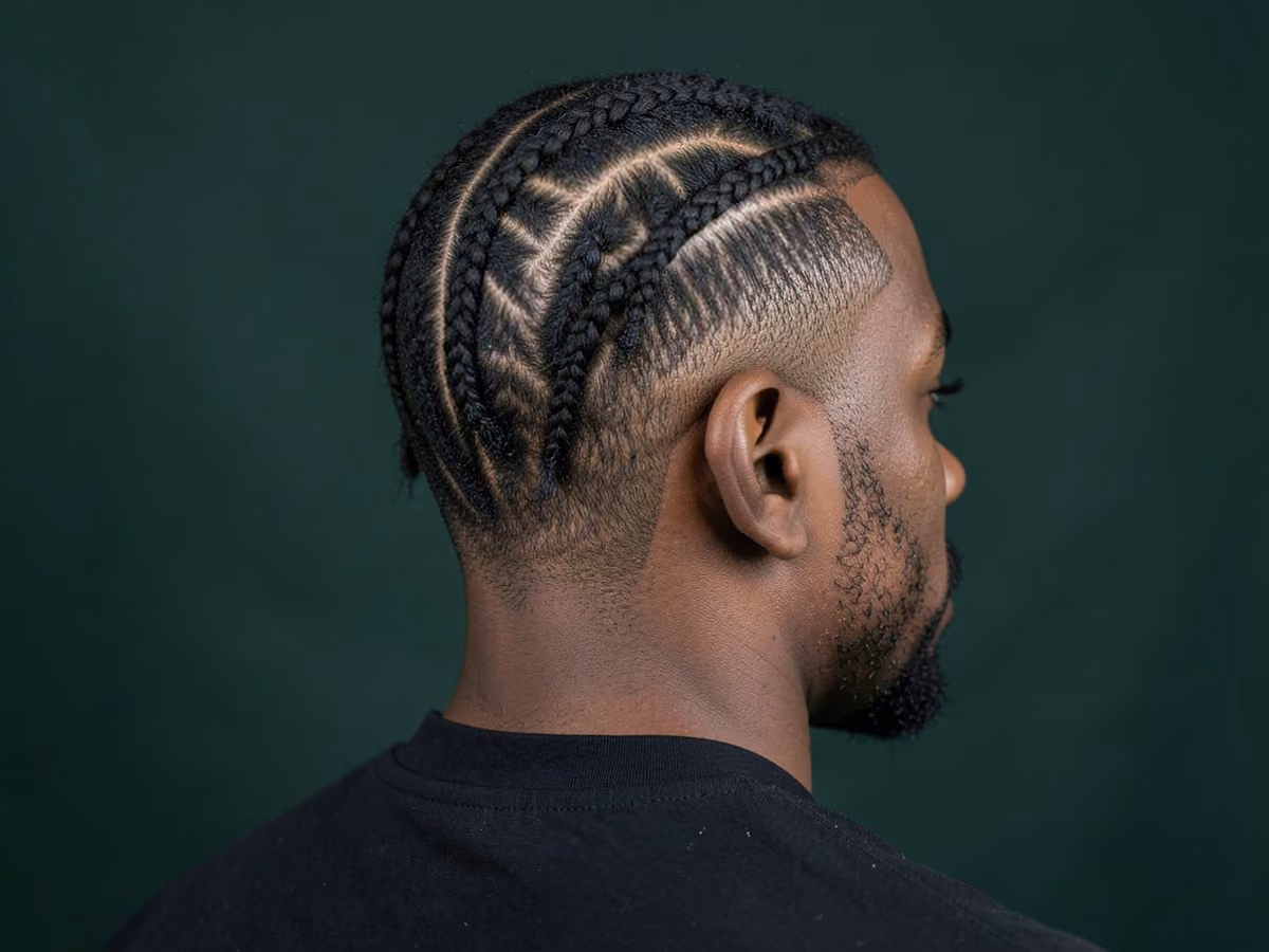 Man with an allen iverson cornrows haircut