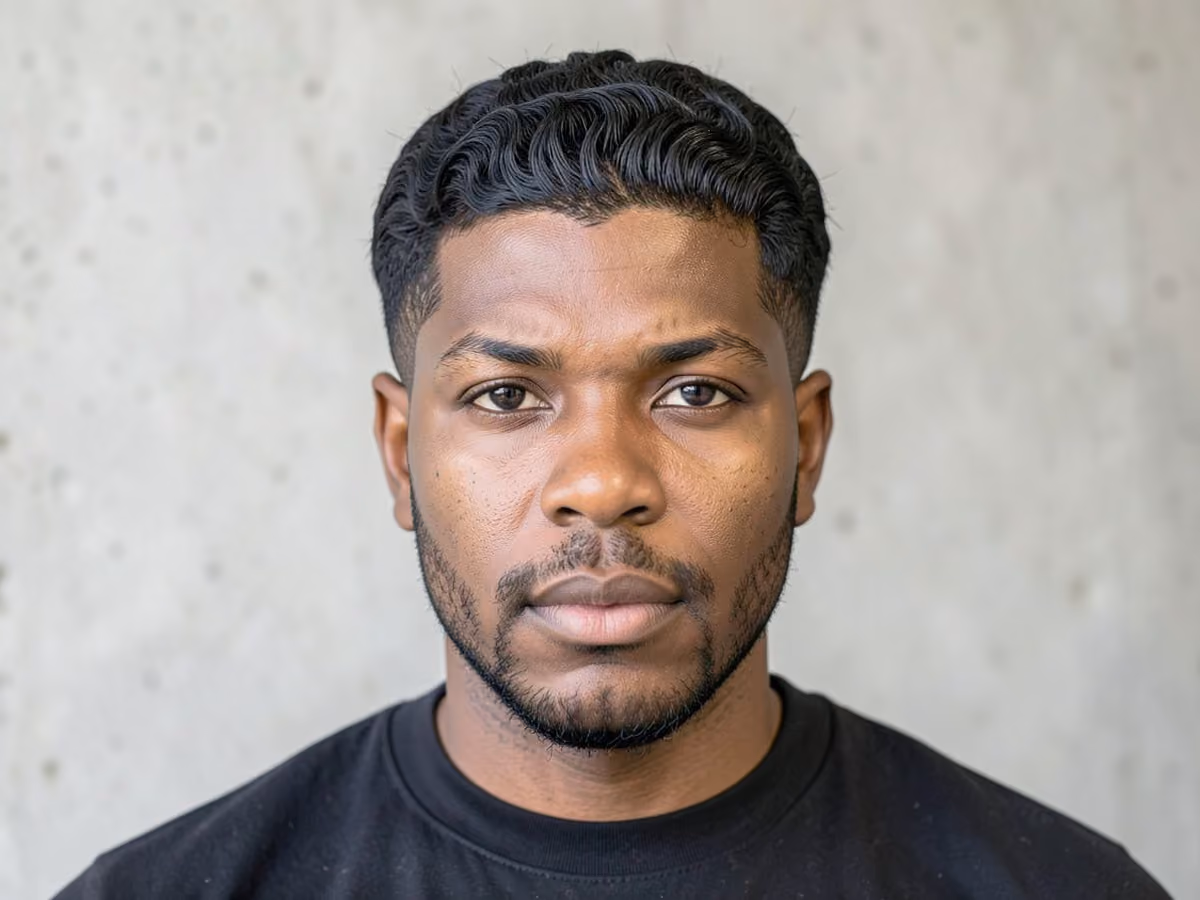 Man with a deep waves low cut