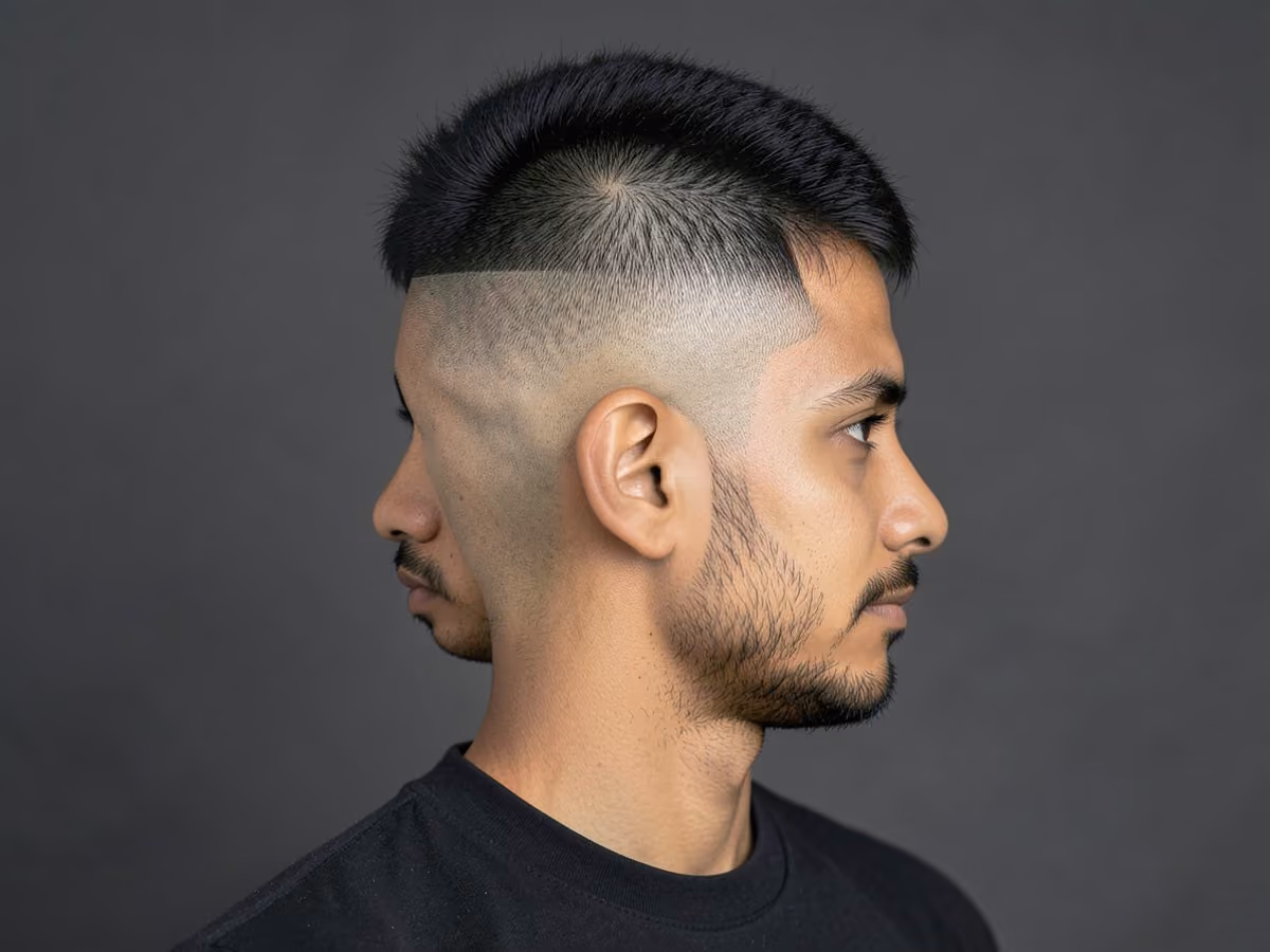 Man with a hip-hop box fade