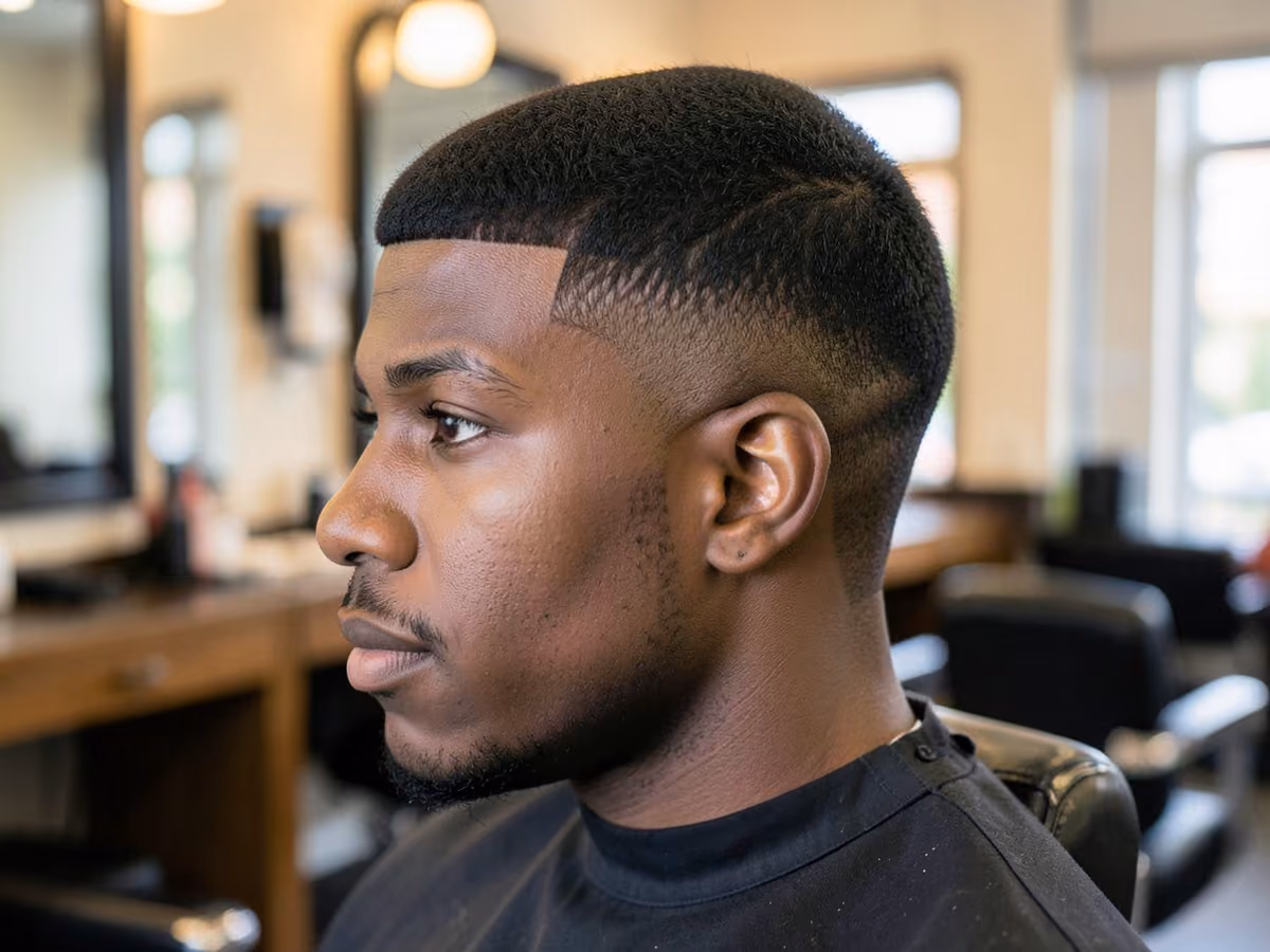 Man with a hipster bowl cut