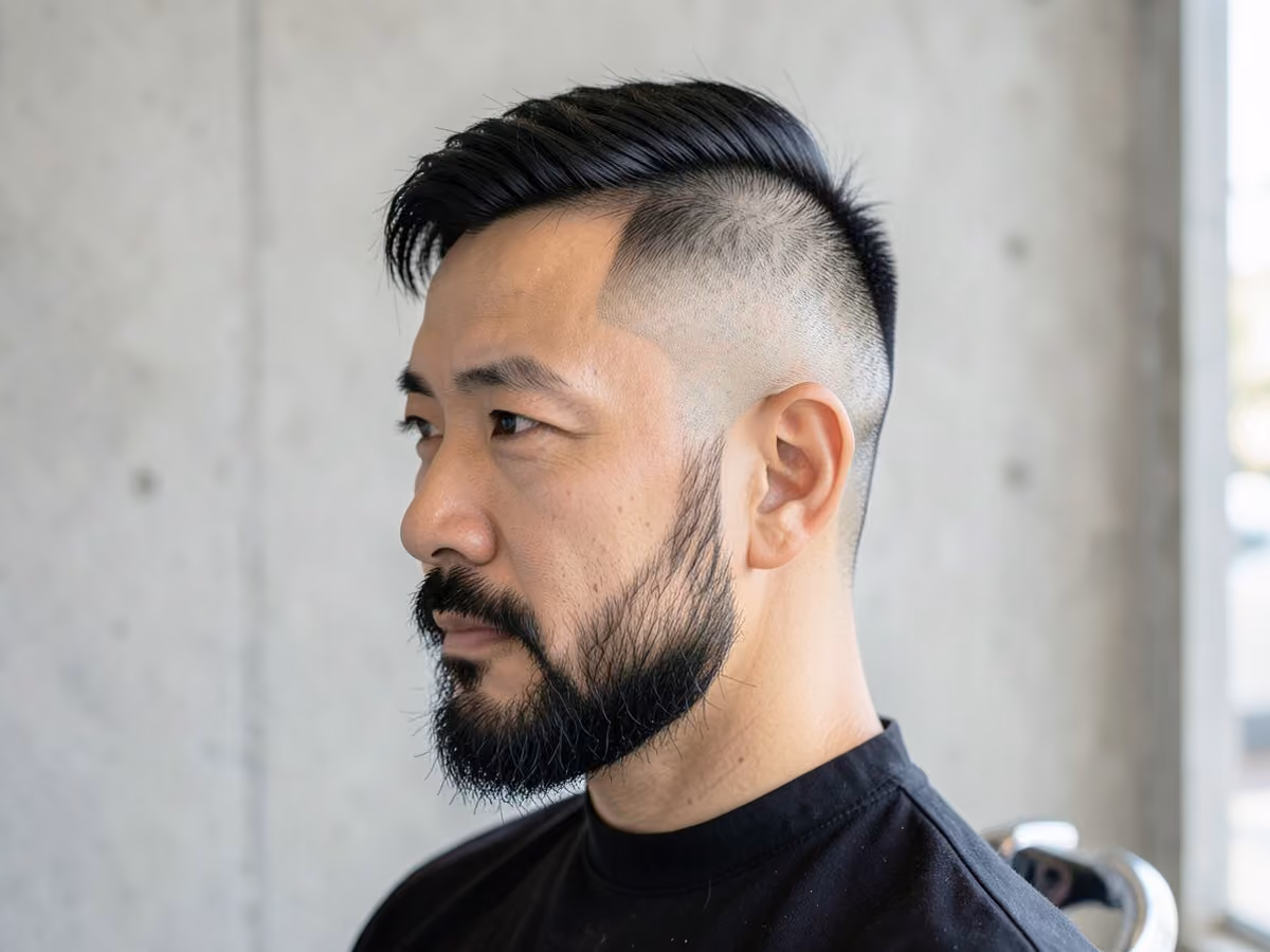 Man with a hipster crew cut