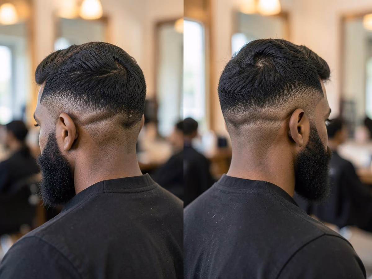 Man with a hipster ivy league haircut