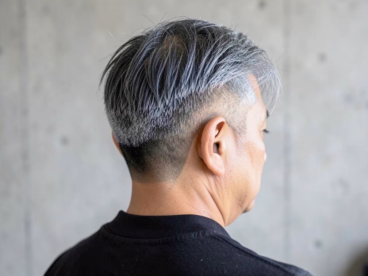 Man with a hipster taper haircut