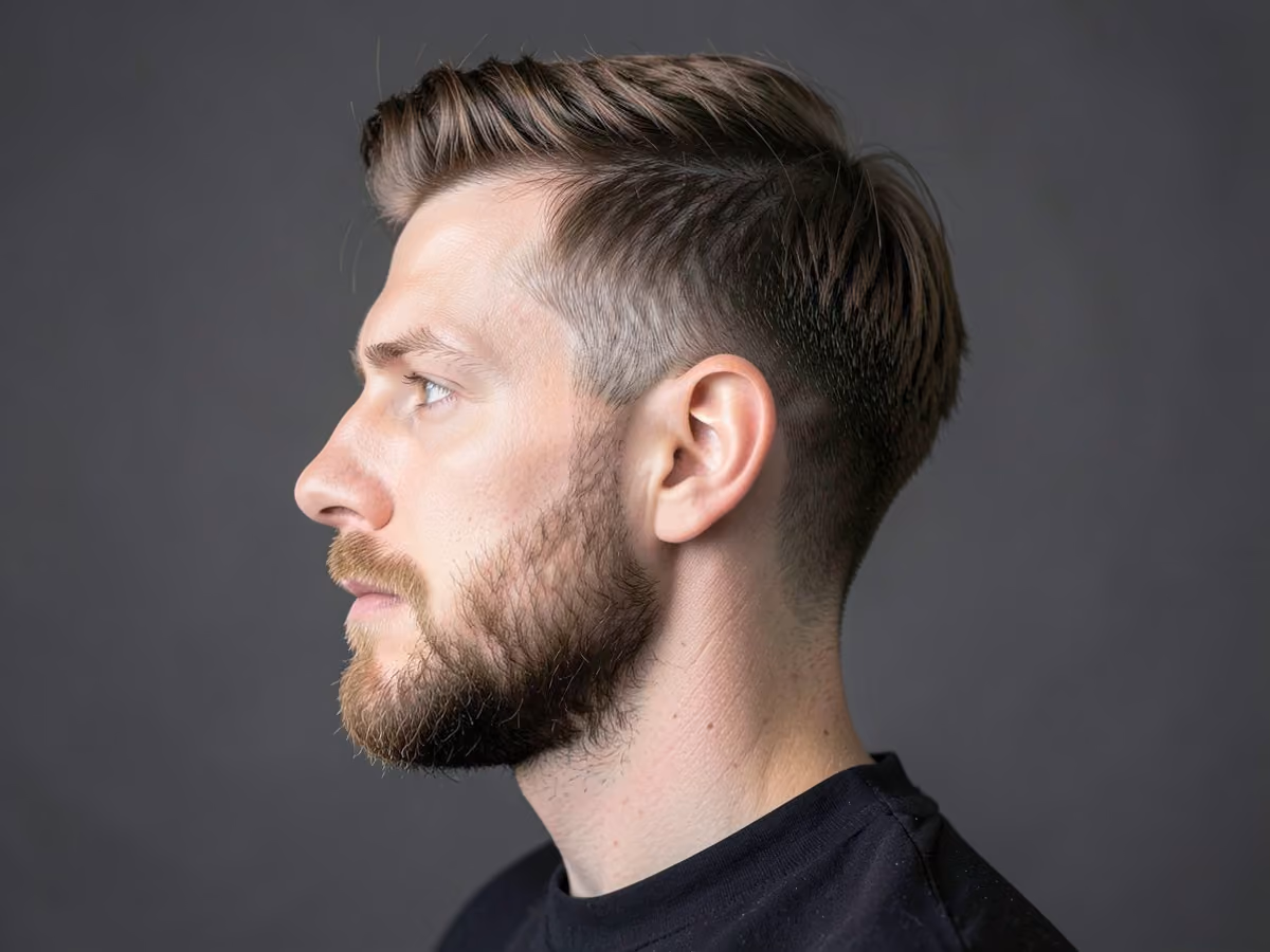 Man with a long hipster hair