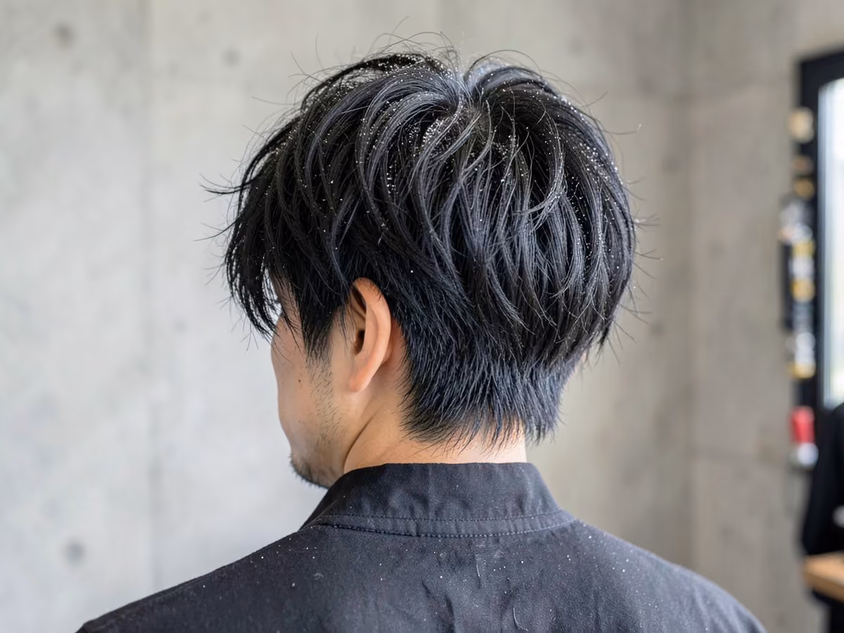 Man with a shaggy hipster haircut