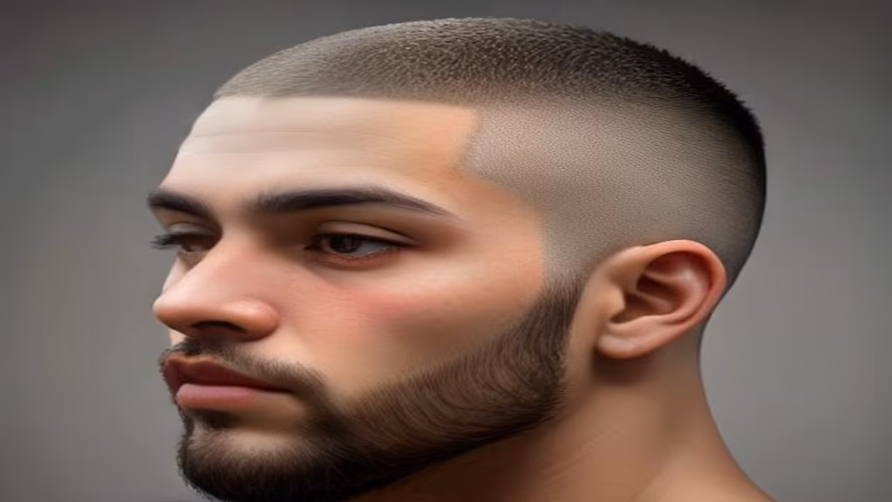 Close-up of an uneven fade haircut on the side of a man's head being corrected — fade fix guide
