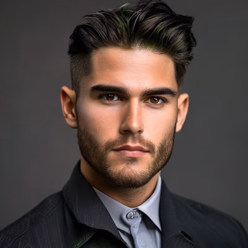 Ivy League Burst Fade hairstyle for men 2026 — Ivy League variation, best for Trend-forward, modern looks, modern barbering by Master Stylist Jessica Hamilton