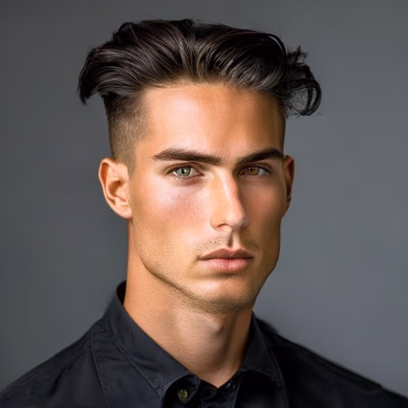 Ivy League Undercut hairstyle for men 2026 — Ivy League variation, best for Bold, high-contrast statement, modern barbering by Master Stylist Jessica Hamilton