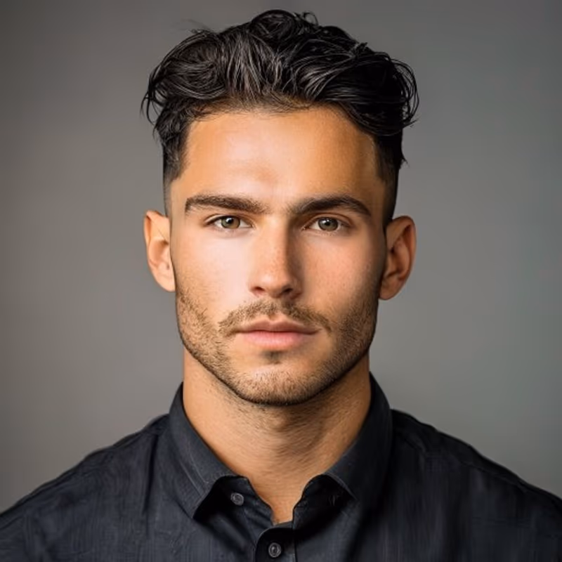 Long Ivy League hairstyle for men 2026 — Ivy League variation, best for More volume and movement on top, modern barbering by Master Stylist Jessica Hamilton