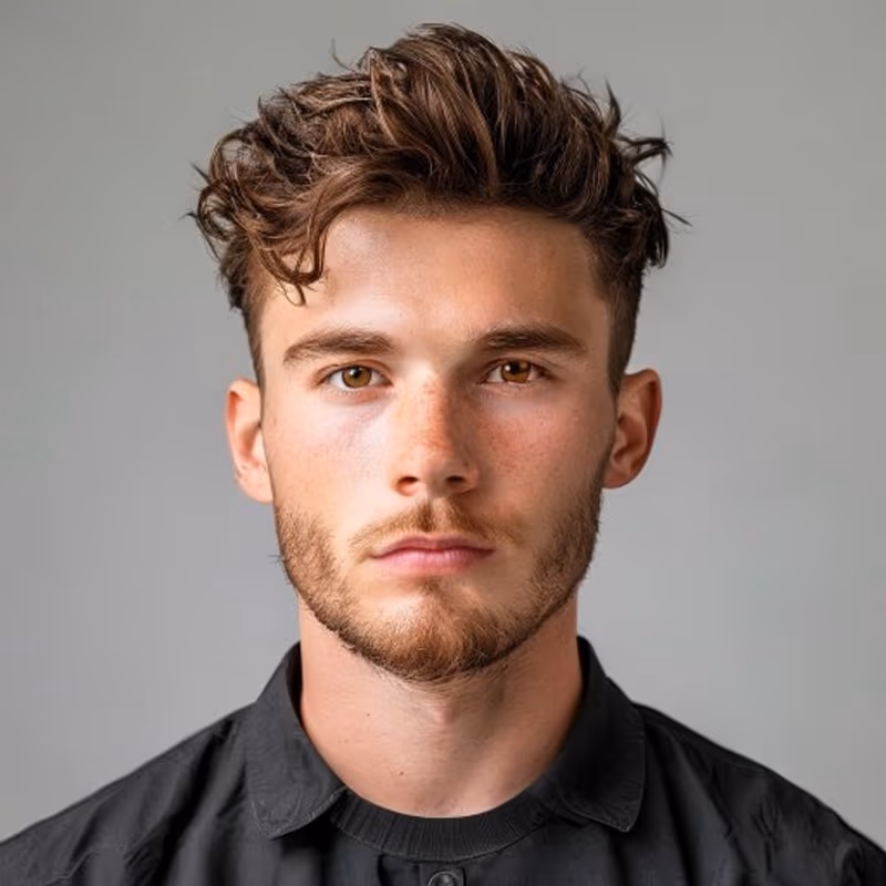 Textured Ivy League hairstyle for men 2026 — Ivy League variation, best for Adding movement; thicker hair, modern barbering by Master Stylist Jessica Hamilton