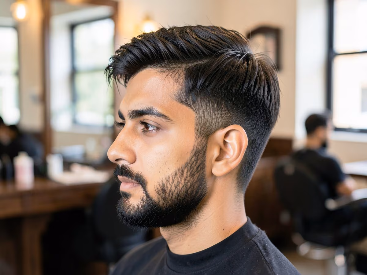 Man with a fine hair layered cut